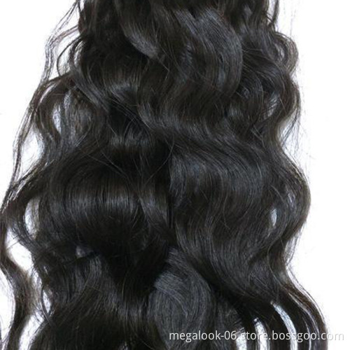 Megalook Hair Wavy Ponytail Extension for Women Wrap Around Magic Paste Yaki Ponytail Clip in Hairpieces